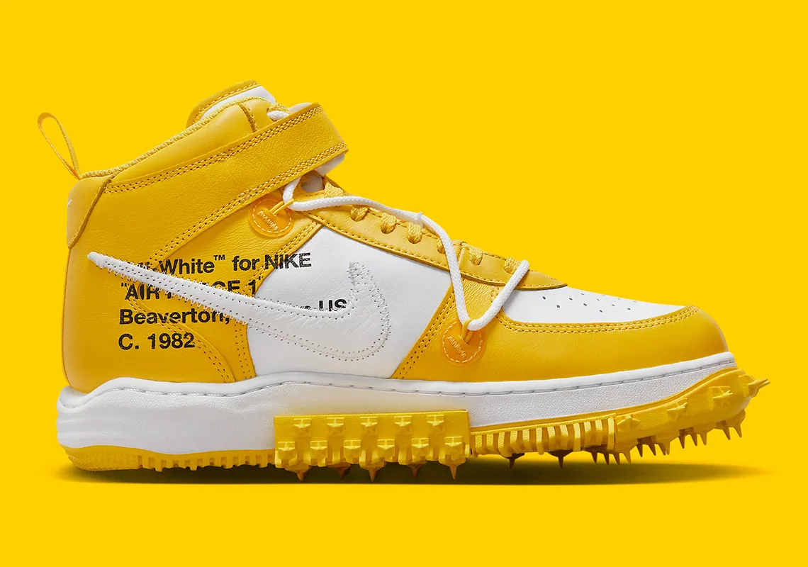 Nike Air Force 1 Mid SP Off-White Varsity Maize – Image 4