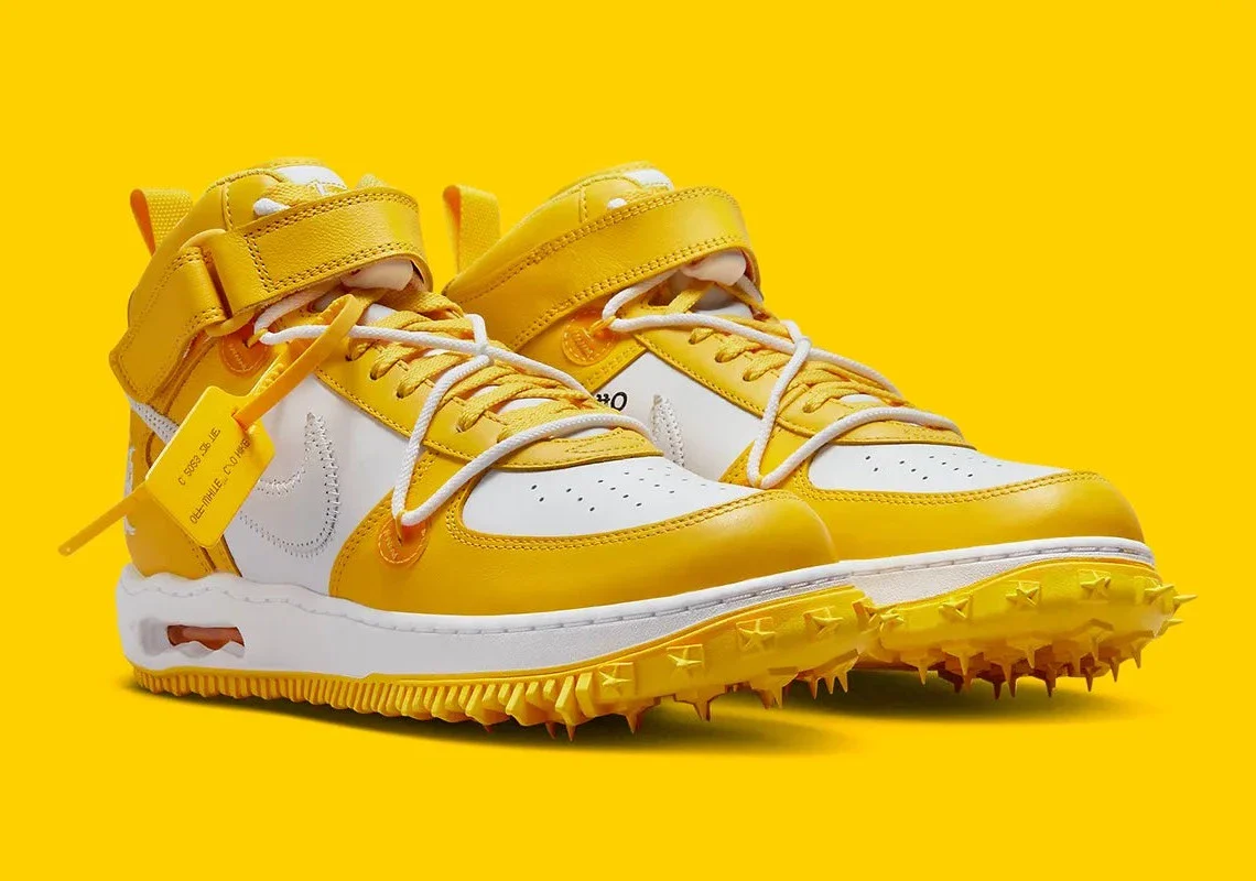 Nike Air Force 1 Mid SP Off-White Varsity Maize – Image 3