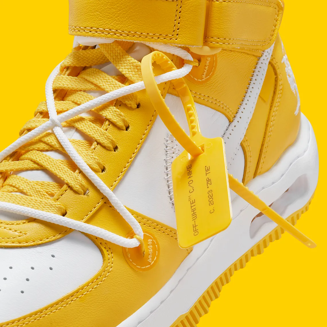 Nike Air Force 1 Mid SP Off-White Varsity Maize – Image 9