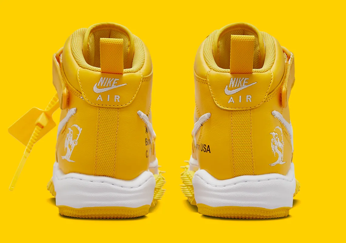Nike Air Force 1 Mid SP Off-White Varsity Maize – Image 6