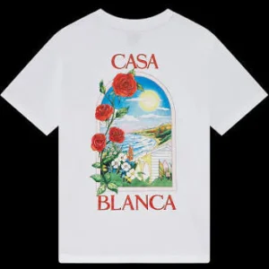 TEE-SHIRT CASABLANCA WHITE ROSES 🟡