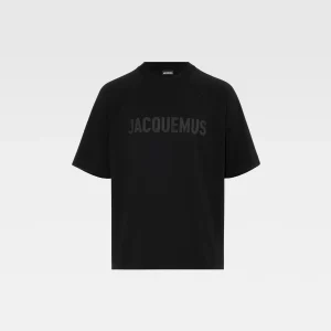 Tee-shirt JACQUEMUS Typo Noir Logo Noir