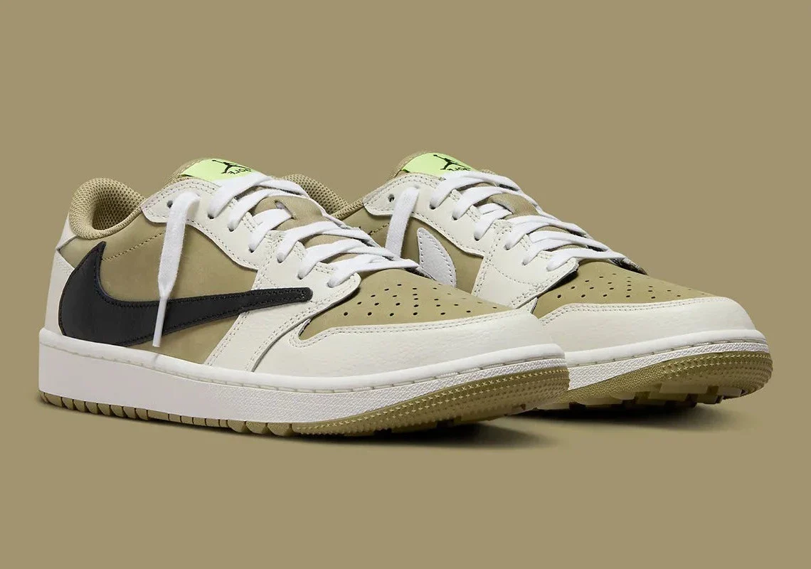 Jordan 1 Retro Low Golf Travis Scott Neutral Olive – Image 3